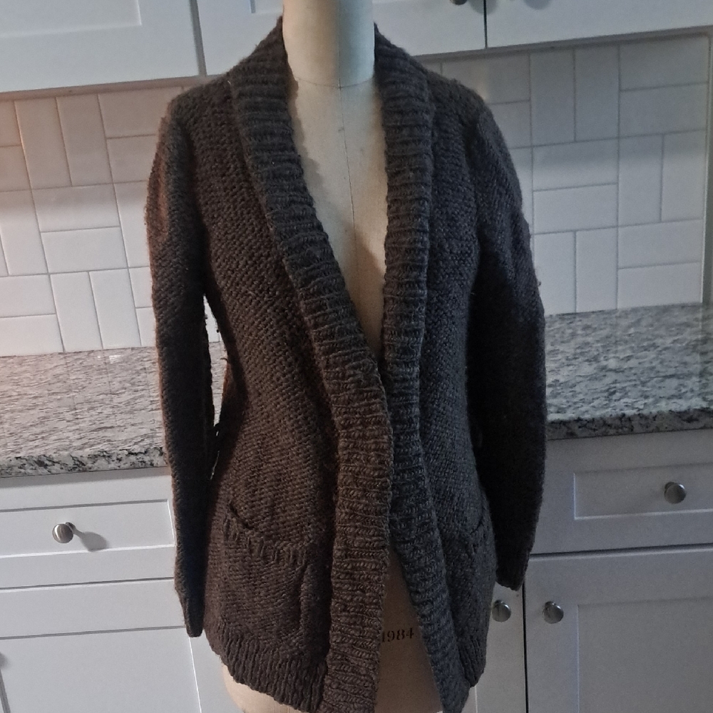 Wool Brown Knit Sweater